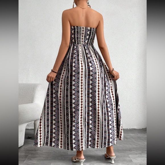 Boho knot front A-line tube dress - Picture 3 of 12